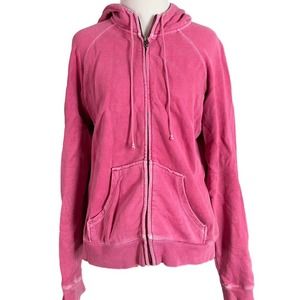 Gap Distressed French Terry Pink Hooded Jacket